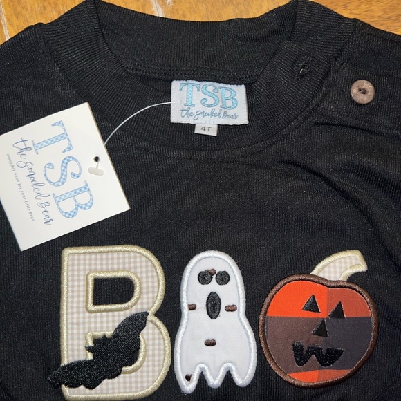 NEW WITH TAGS! The Smocked Bear toddler boy “boo” set size 4 T - Picture 2 of 3